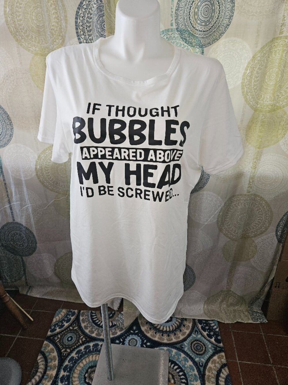 NWOT "If Thought Bubbles Appeared..." Novelty Tee (US size 20W)